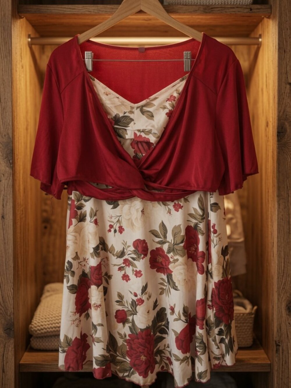 Super cute dress with attached shrug